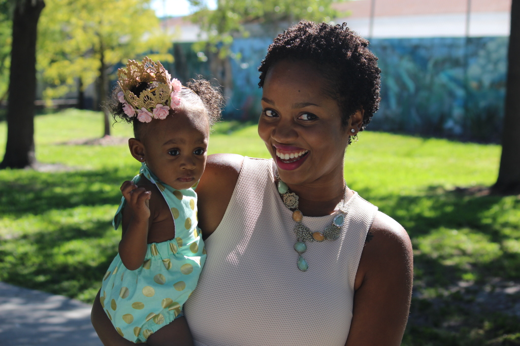 Jenesis and mama at her party