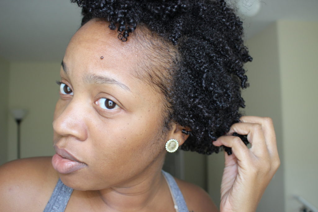 The little in jen that could blog, natural hair, curly hair, stretched curly hair, How to Preserve Wash and Go Overnight/ Stretch a Wash and Go (For short hair)